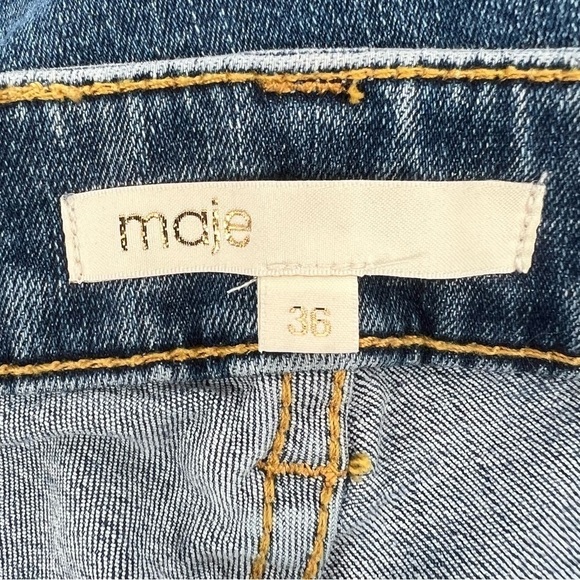 Maje Frayed Release Hem Skinny Denim Jeans Size 4 Women’s - Picture 2 of 6